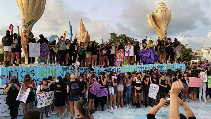 La Jornada Maya Quintana Roo Joana Maldonado Multitudinarias Marchas En Cancún Por El 8m 5368